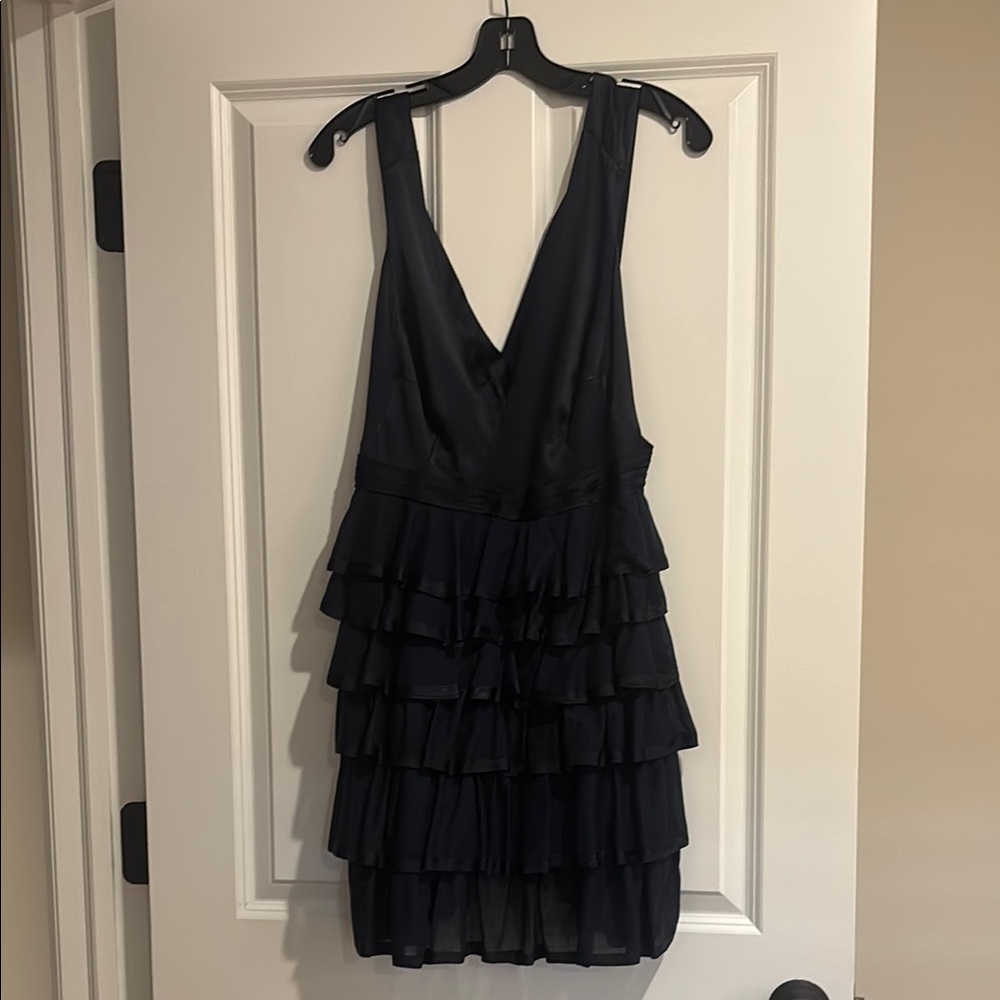 Marc By Marc Jacobs Blue Sleeveless V-Neck Cocktail Dress 100% silk